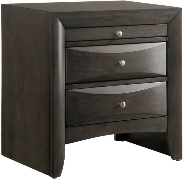 Crown Mark Emily Gray Nightstand-0