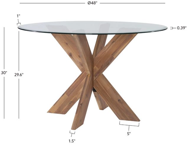 Powell® Auden 5-Piece Natural/Navy Dining Set-2