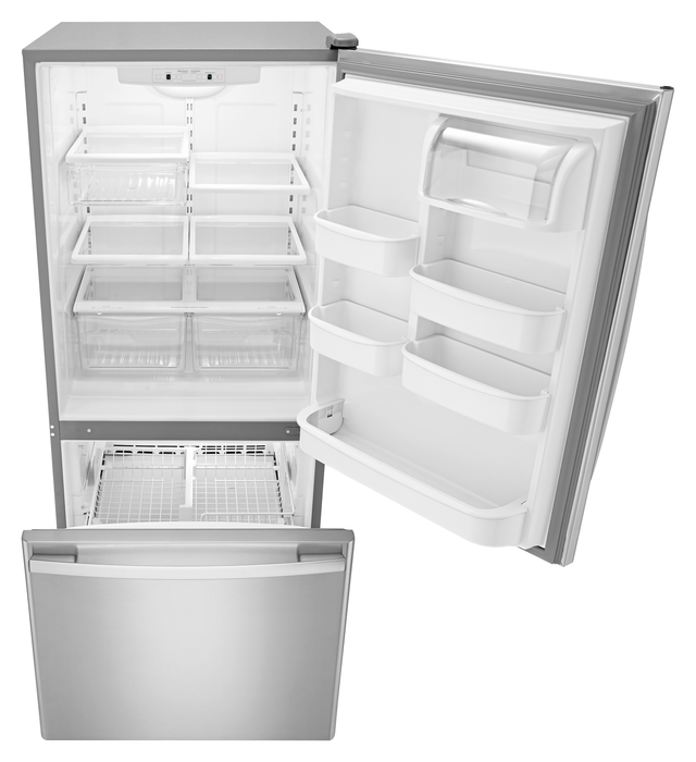 Amana® 30 in. 18.7 Cu. Ft. Stainless Steel Bottom Freezer Refrigerator-3
