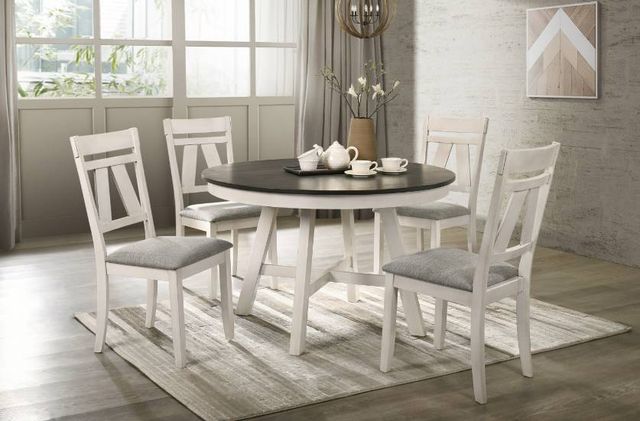 New Classic® Home Furnishings Maisie Light Gray/White Side Chair-1