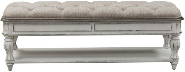 Liberty Furniture Magnolia Manor Antique White/Ivory Bed Bench-2