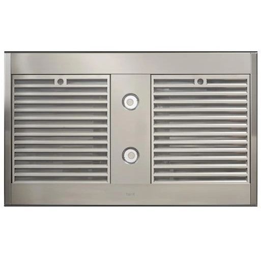 Best® Ispira 36" Stainless Steel Black Glass Island Range Hood-3