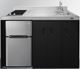 Summit® 54" Black and Stainless Steel All-In-One Kitchenette-1