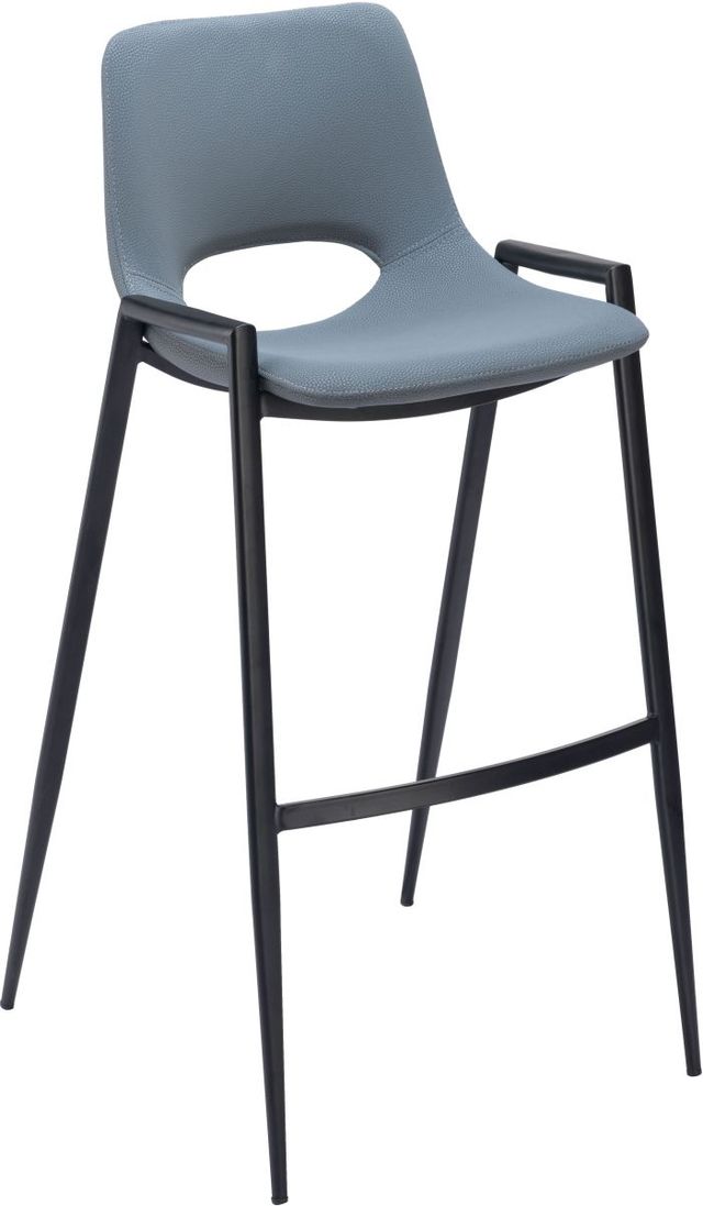 Zuo® Modern Desi Gray Barstool Chair-0