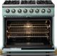 Viking® 5 Series 36" Splash Pro Style Dual Fuel (LP) Range with Brushed Brass Trim-1