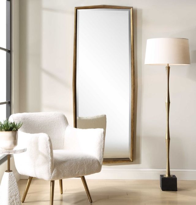 Uttermost® On Point Antiqued Gold Leaf Mirror-1