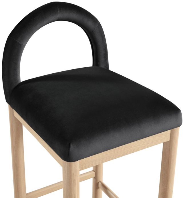 Meridian Furniture Conrad Black/Natural Upholstered Counter Stool-4