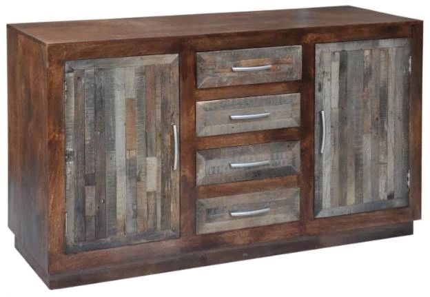 Jaipur Furniture Oxygen Light Walnut/Silver Sideboard-0