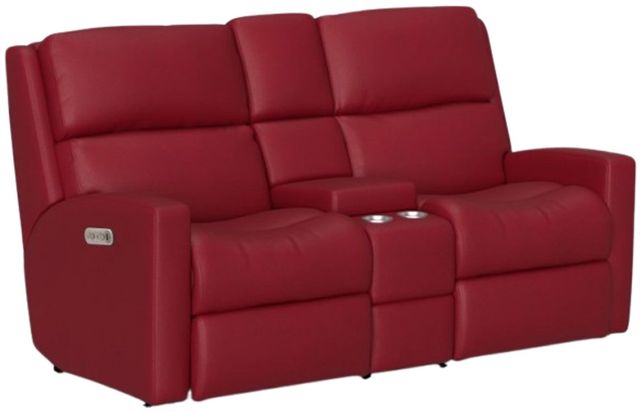 Flexsteel® Customizable Catalina Power Reclining Loveseat with Console and Power Headrests-0