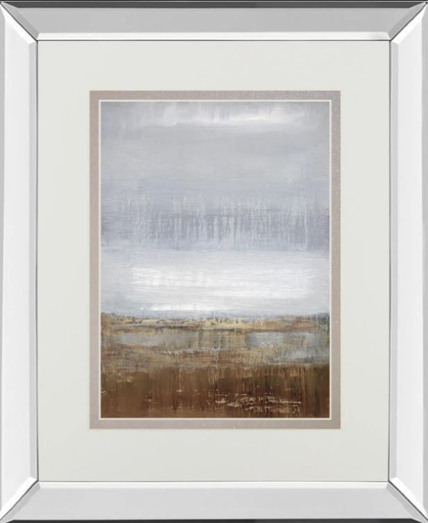 Classy Art Brown/Gray Everglades by Caroline Gold Mirror Framed Wall Art-0