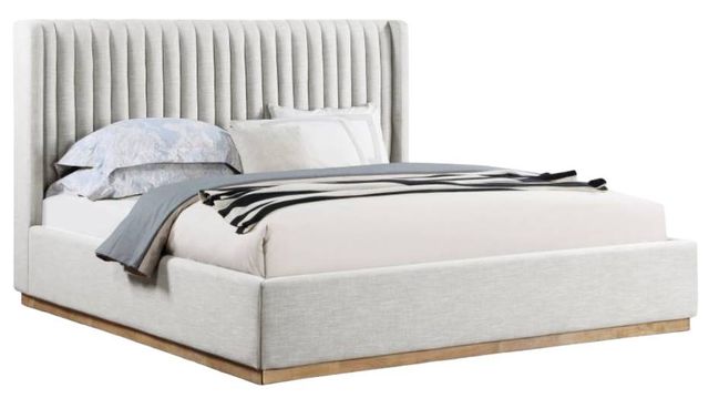 Meridian Furniture Logan Cream Upholstered King Panel Bed-0