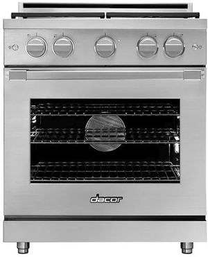 front view of the Dacor® Professional® Collection 30" Stainless Steel Pro Style Natural Gas Range