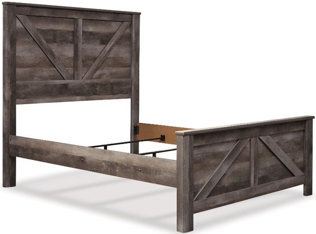 Signature Design by Ashley® Wynnlow 3-Piece Gray King Crossbuck Panel Bed Set-1