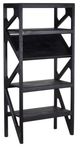 Porter International Designs Canberra Black Small Bookcase-0