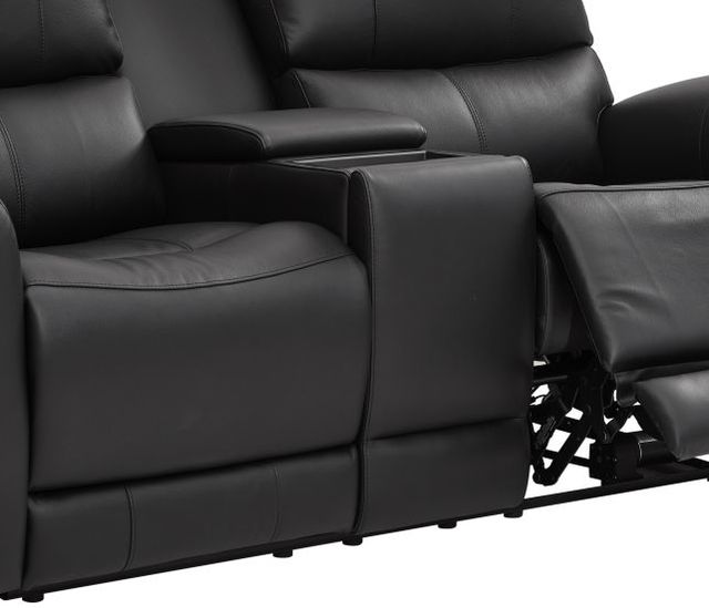 Leather Italia™ Cambria Bel Vista Black Power Reclining Loveseat-1