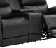Leather Italia™ Cambria Bel Vista Black Power Reclining Loveseat-1