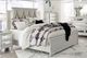 Signature Design by Ashley® Lindenfield 5-Piece Silver King Upholstered Panel Bed Set-5