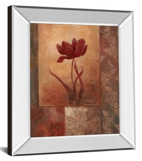 Classy Art Poppy Silhouette by Vivian Flasch Framed Wall Art-1