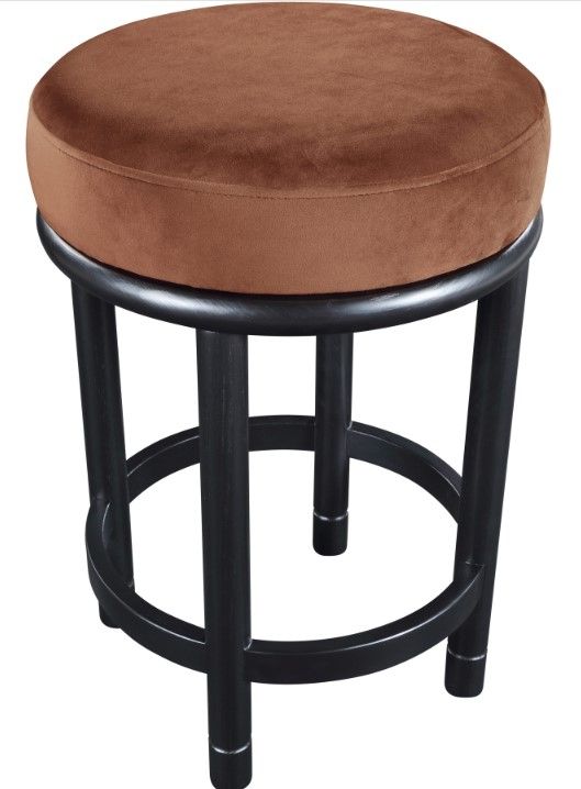 Meridian Furniture Monette Cognac/Black Upholstered Counter Stool-2