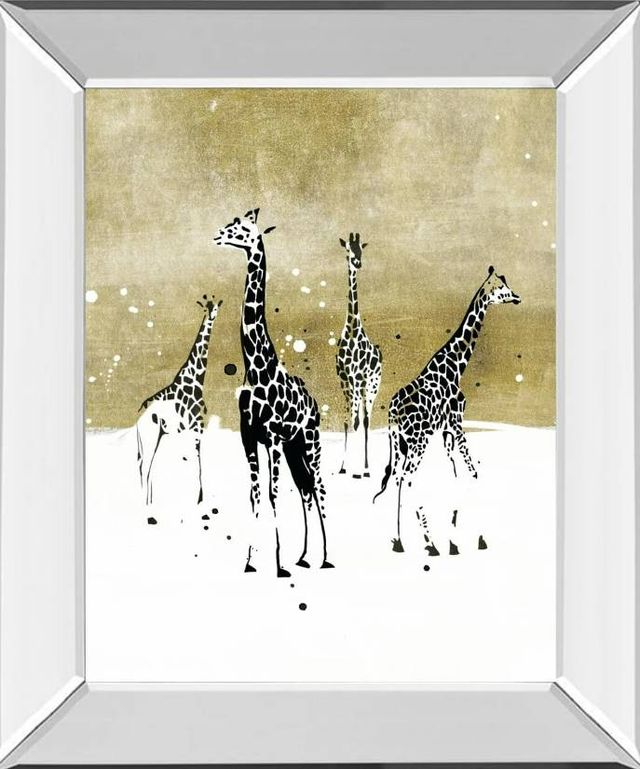 Classy Art Spotted Giraffe I by Annie Warren Mirrored Frame Wall Art-0