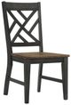 Intercon Harper Brushed Brown/Pecan Lattice Dining Side Chair -0