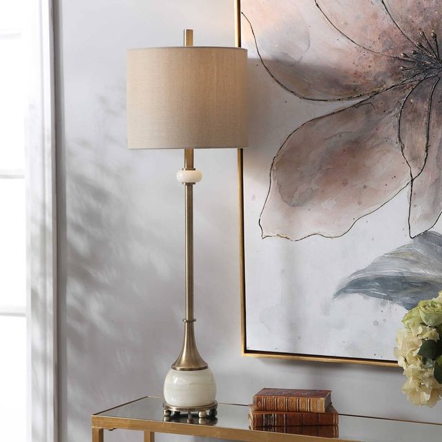 Uttermost® Natania Plated Brass Buffet Lamp-1