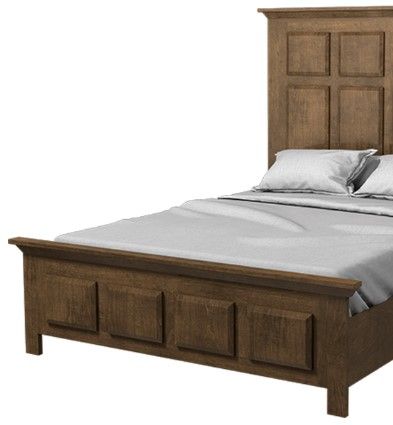 Country View Woodworking Customizable Windham King Panel Bed with Low Sap Cherry Footboard Storage Siderails-1