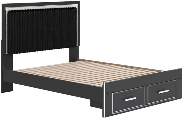 Signature Design by Ashley® Zuraleus Black Queen Upholstered Storage Panel Bed-0