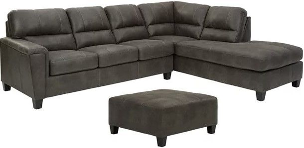 Signature Design by Ashley® Navi 2-Piece Smoke Sectional Set-0