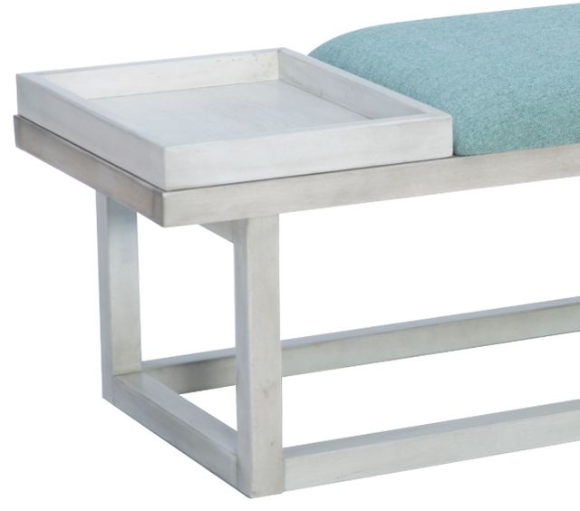 Powell® Max Aqua/Whitewash Bench with Tray-1
