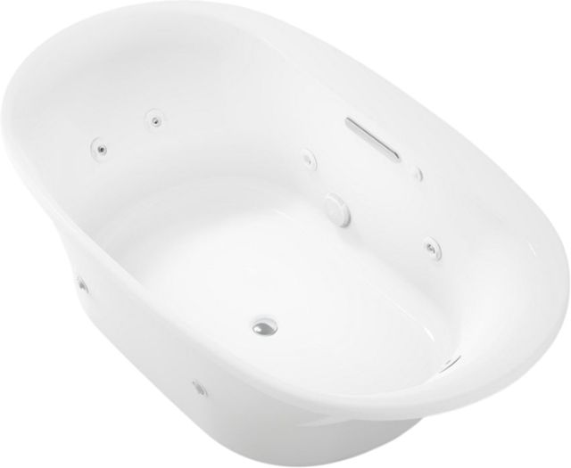 Kohler® Underscore® White 72" x 42" Drop-In Heated Whirlpool Bath-0