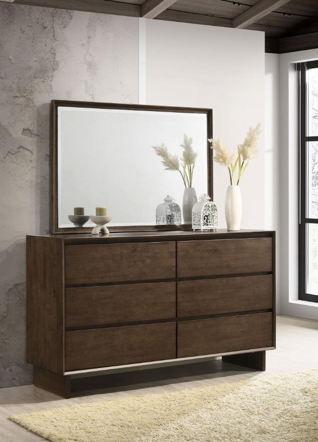 Coaster® Glenwood Warm Brown Dresser and Mirror-3