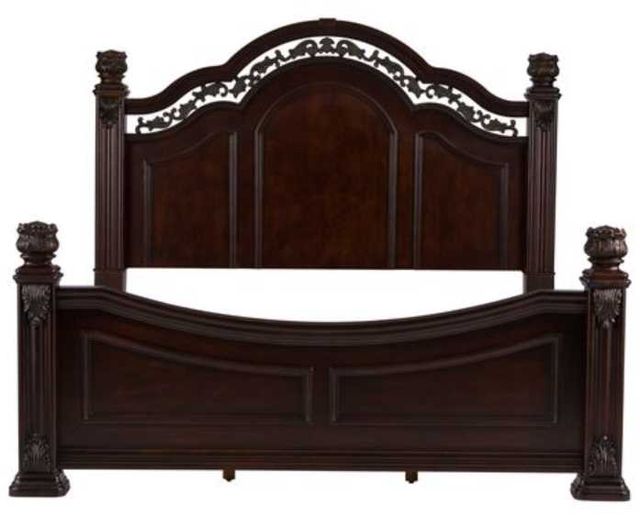 Liberty Furniture Messina Estates 4-Piece Cognac Queen Poster Bedroom Set with Nightstand-1