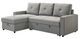 Mazin Furniture Faber 2-Piece Smoke Grey Sectional with Pull-Out Sleeper and Reversible Storage Chaise-1