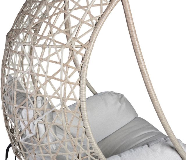 Steve Silver Co. Cayden Beige/Gray/White Stainless Steel Outdoor Basket Chair-4