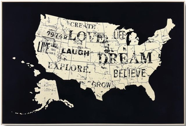Classy Living Dramatic Inspiration Across America Map Wall Art-0