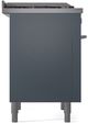 Ilve® Professional Plus II 36" Blue Grey Pro Style Dual Fuel Range-3