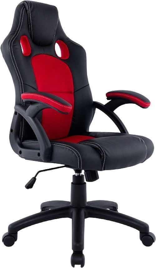 Brassex Inc. Eclipse Black/Red Office Chair-0