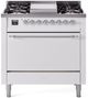 Ilve® Nostalgie II Series 36" White Pro Style Dual Fuel Range-0