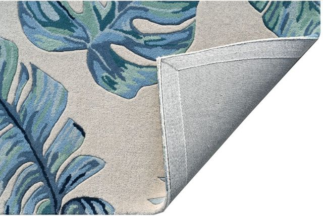 KAS Rugs Cove Blue/Ivory Leaves 5'x8' Area Rug-2