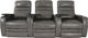 RowOne Cortés Home Entertainment Seating Gray 3-Chair Straight Row-0