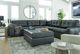 Signature Design by Ashley® Brindley Pier Fog Oversized Accent Ottoman-2