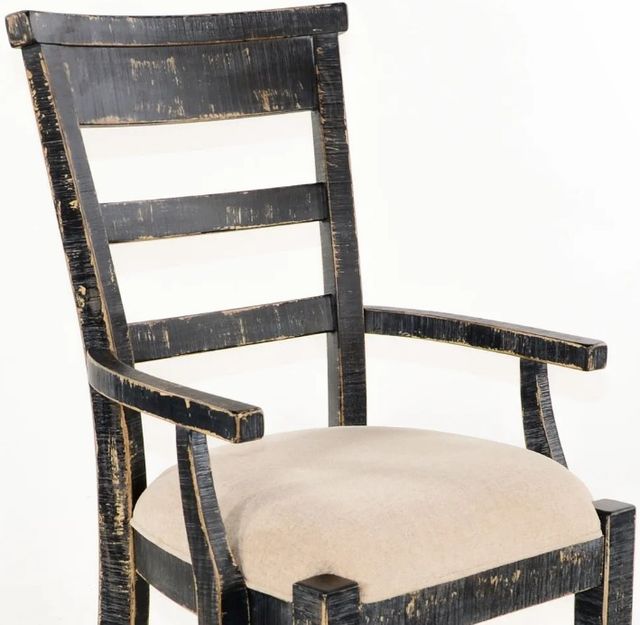 Sunny Designs™ Beige/Black Sand Dining Arm Chair-4