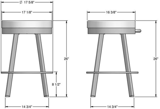 Amisco Customizable Bryce Swivel Counter Stool-2