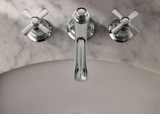 Brizo Rook® Polished Chrome Widespread Lavatory and Bidet Cross Handle Kit-1