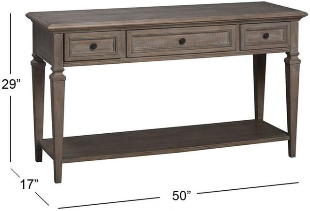 Magnussen Home® Lancaster Dovetail Gray Rectangular Sofa Table-1