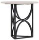 A.R.T. Furniture® Alcove Belgian Ivory Top Chairside Table with Burnished Brass Base-0