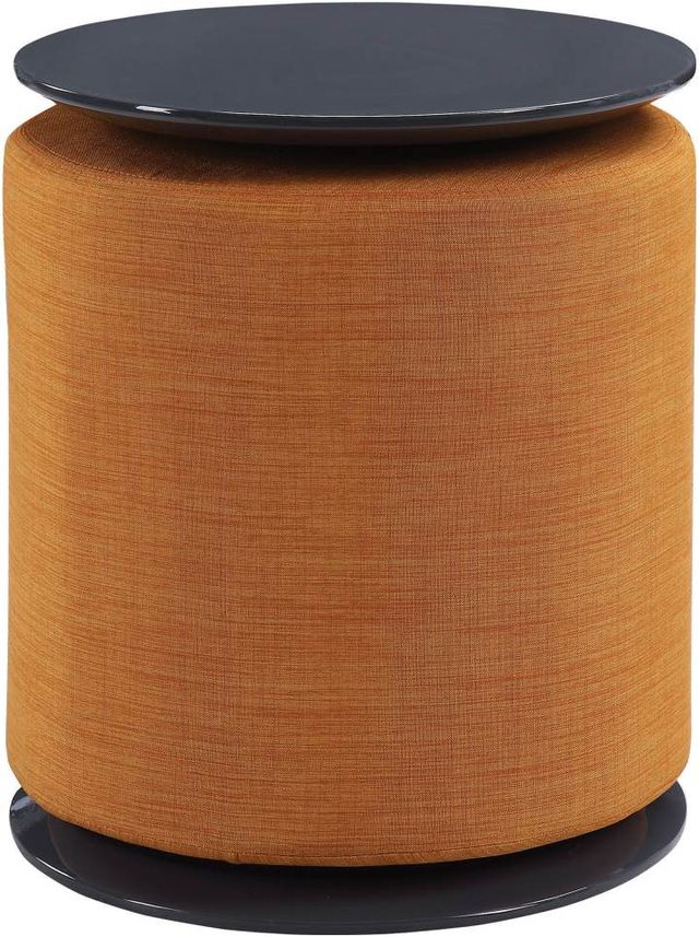 Coaster® Orange Accent Table With Ottoman-0