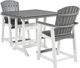 Signature Design by Ashley® Transville Gray Outdoor 42" Counter Height Dining Table with White Base-1
