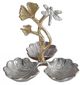 A & B Home Gold/Silver Gingko Leaf Nut Bowl-1